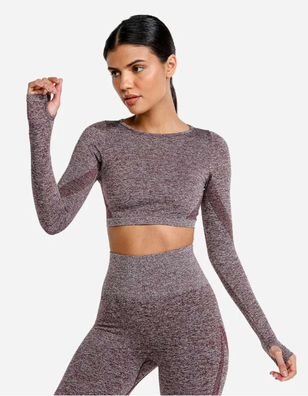 Marl Seamless crop tee (SQUATWOLF)